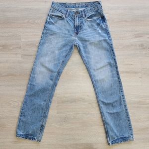 American eagle slim straight men's 28/30 light blue distressed jeans